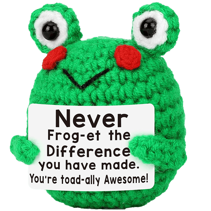 N28554-Crochet Amigurumi Frog Gift for Appreciation and Desk Decor