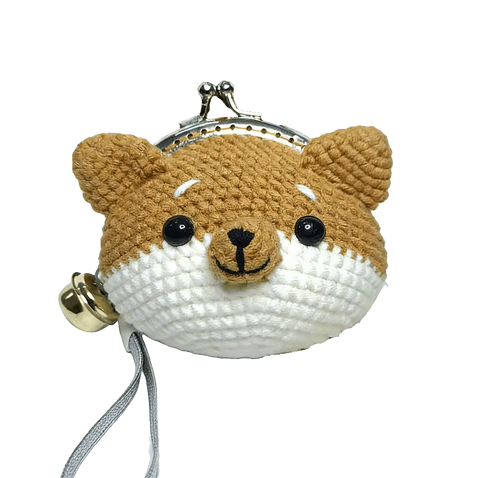 N28457-Crochet Clasp Pouch Dog