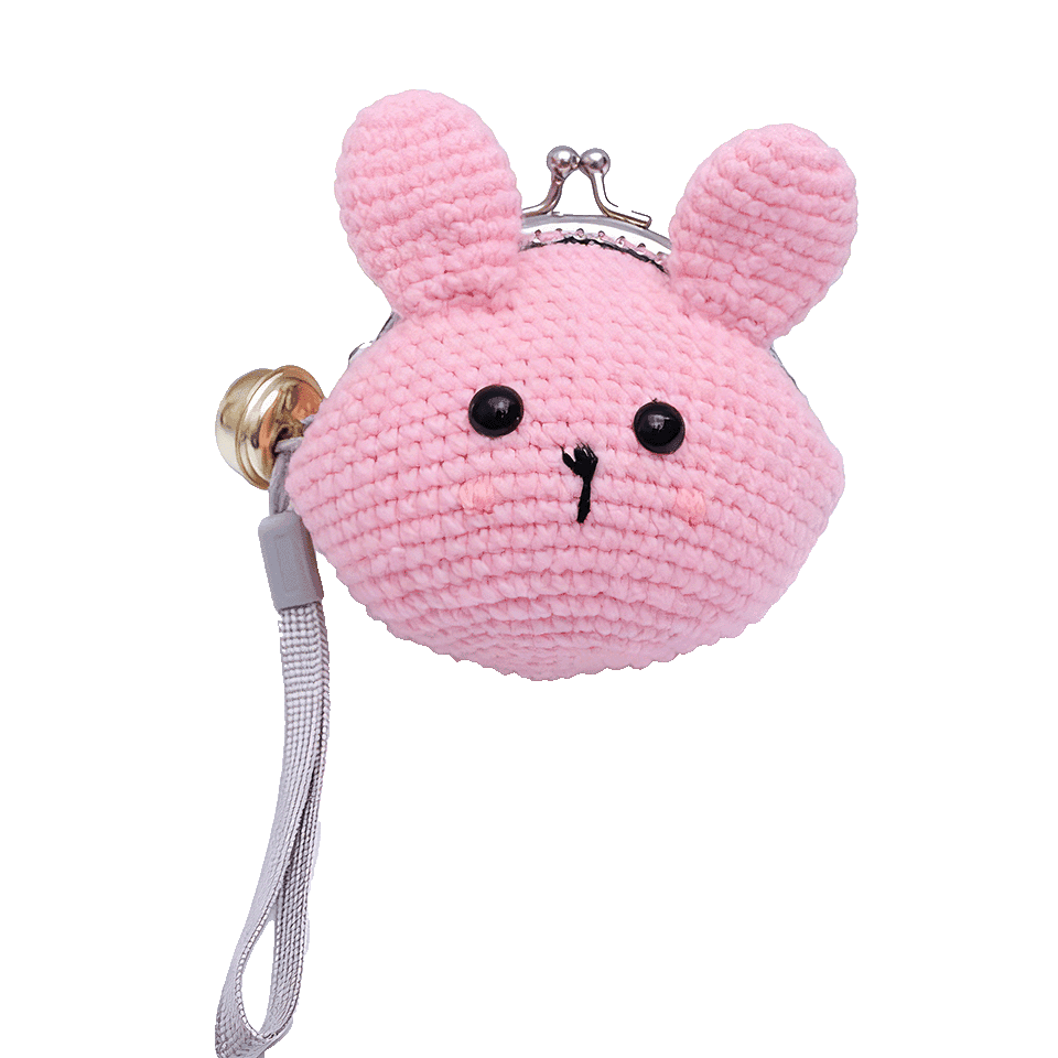 N28460-Crochet Clasp Pouch Rabbit for Cute Everyday Storage