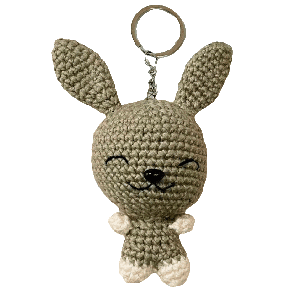 Crochet Keychain Rabbit for Keys, Bags, and Gifts