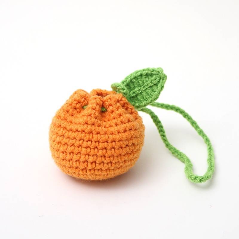 Crochet Orange Pouch Wholesale for Gift and Display Use
