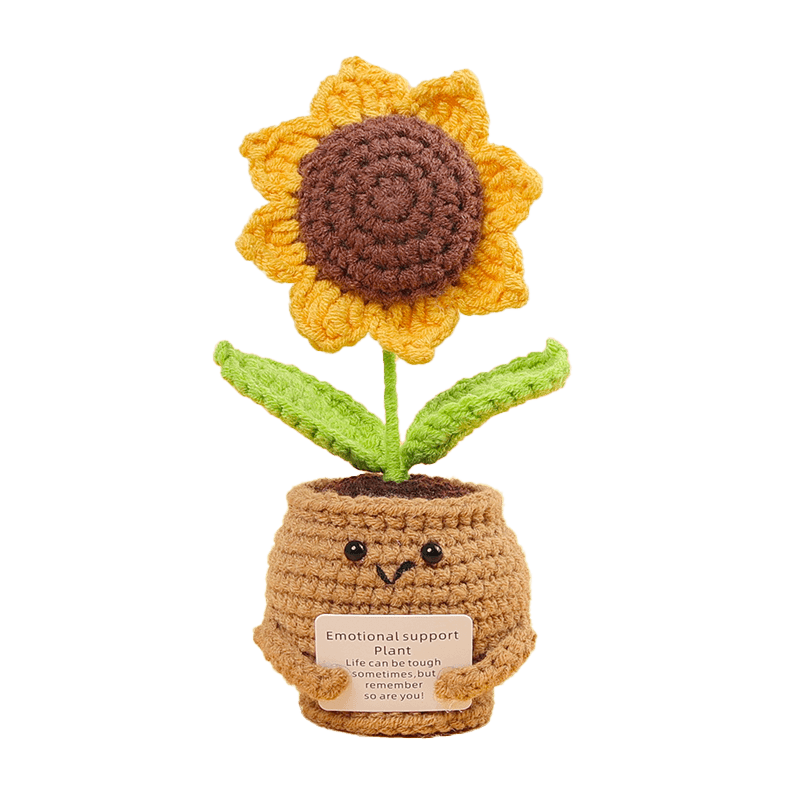 N28583-Big Crochet Potted Plant Wholesale for Gift and Desk Decor