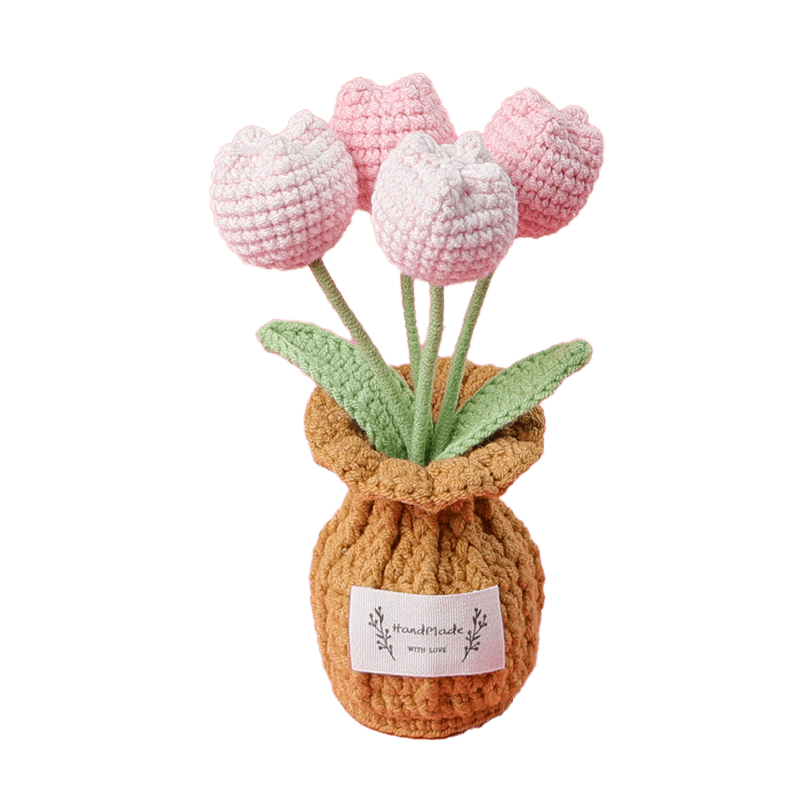 N28589-Crochet Vase Wholesale for Handmade Floral Decor