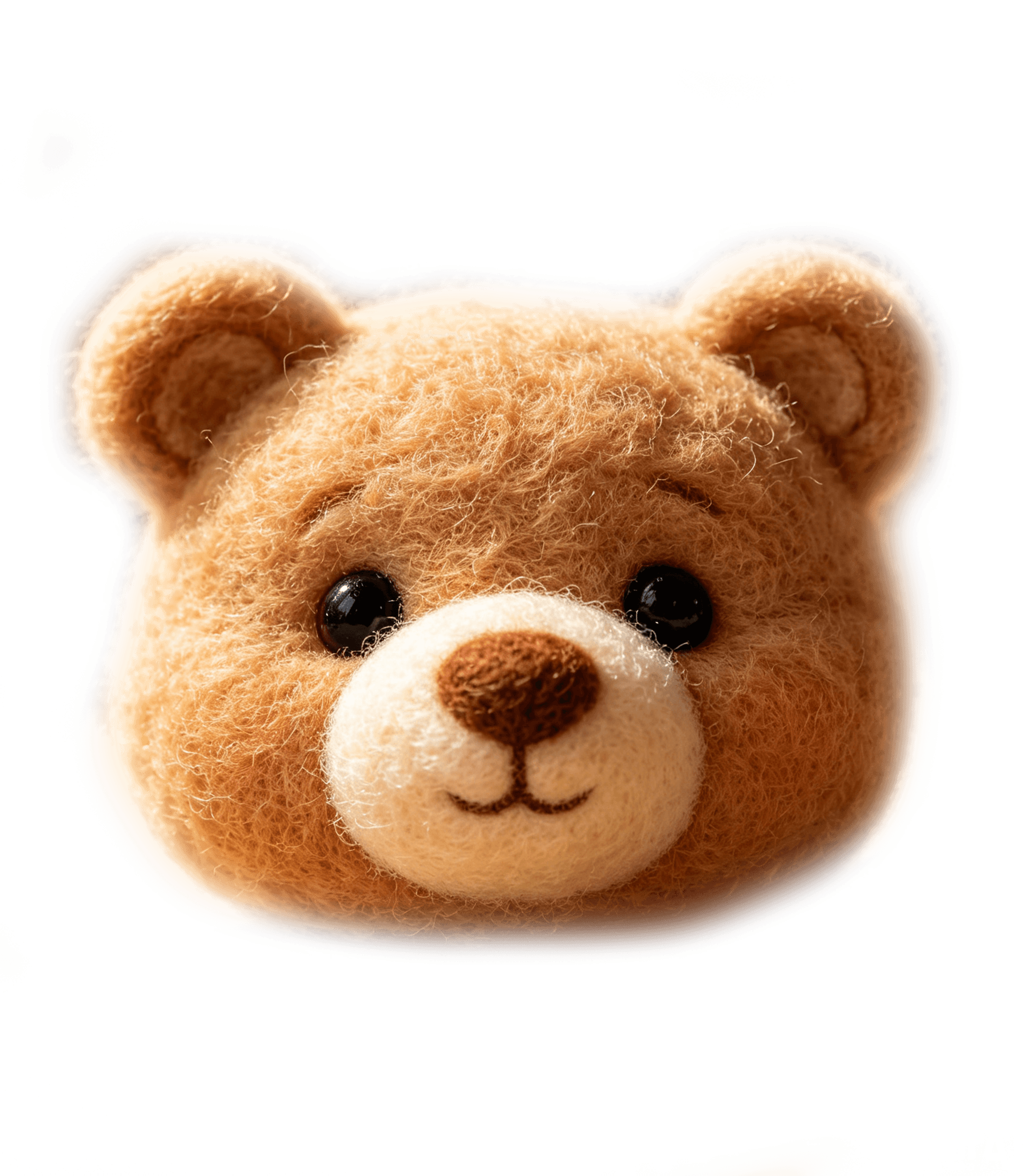 N241909 - Kit de fieltro de lana para manualidades al por mayor para la cara de un osito de peluche.