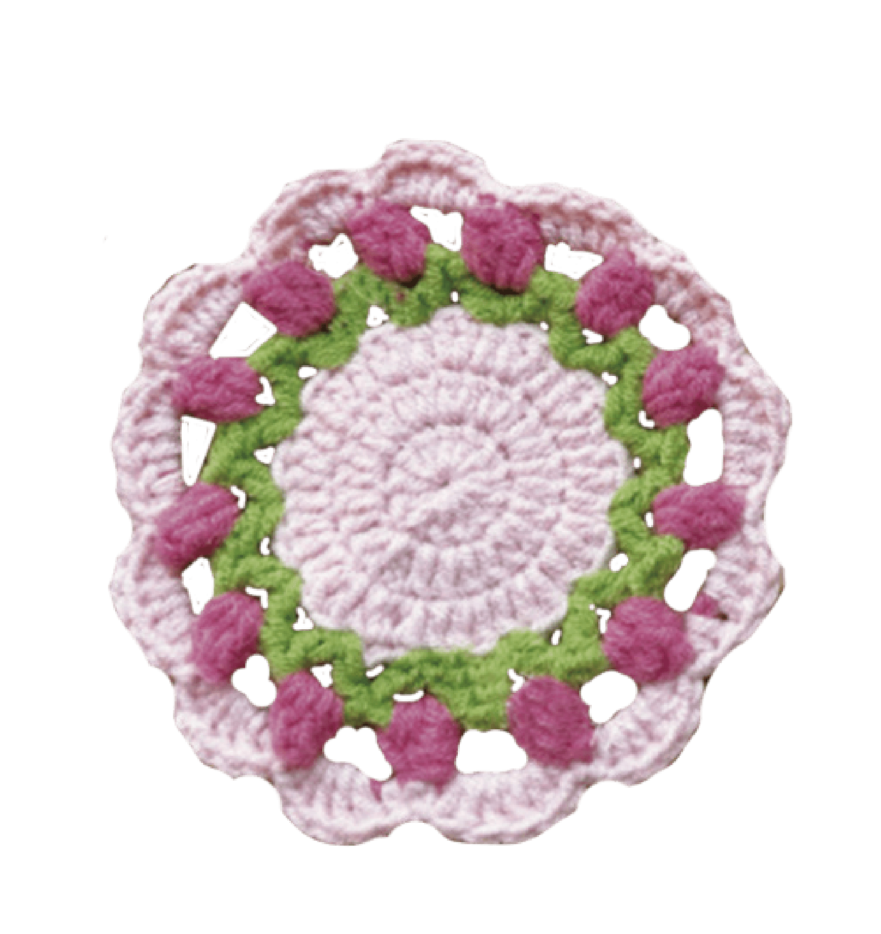 N.º 43181 - Kit de posavasos de ganchillo con flores rosas para principiantes en proyectos florales