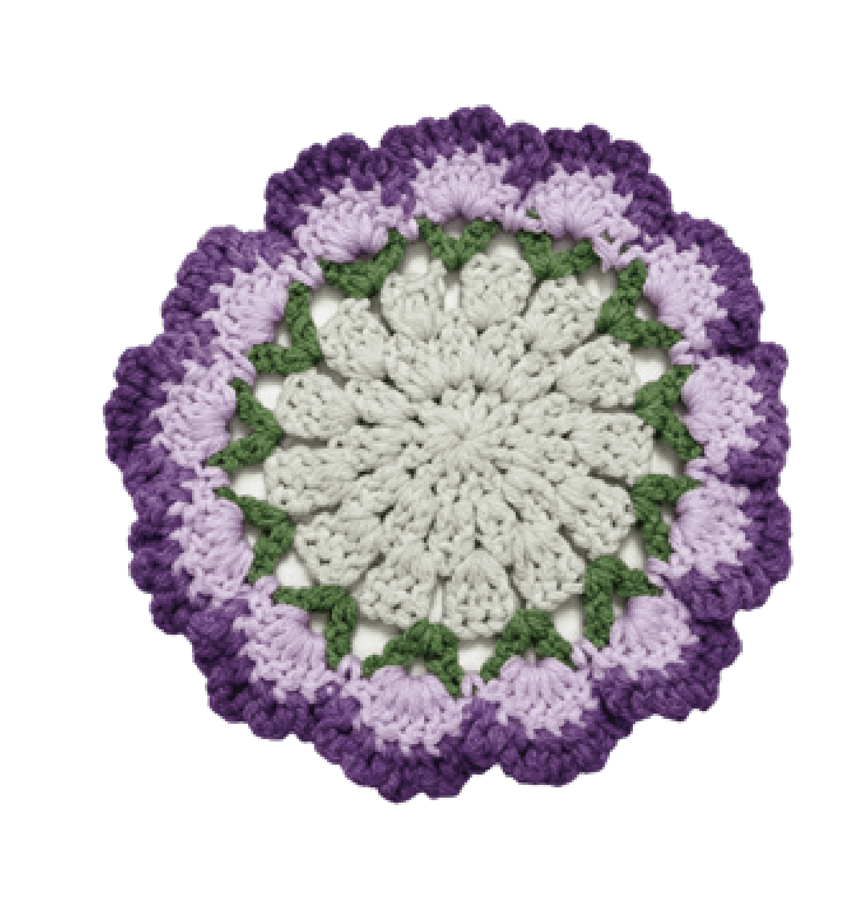 N.º 43135 - Kit para posavasos de ganchillo con diseño de flores para principiantes