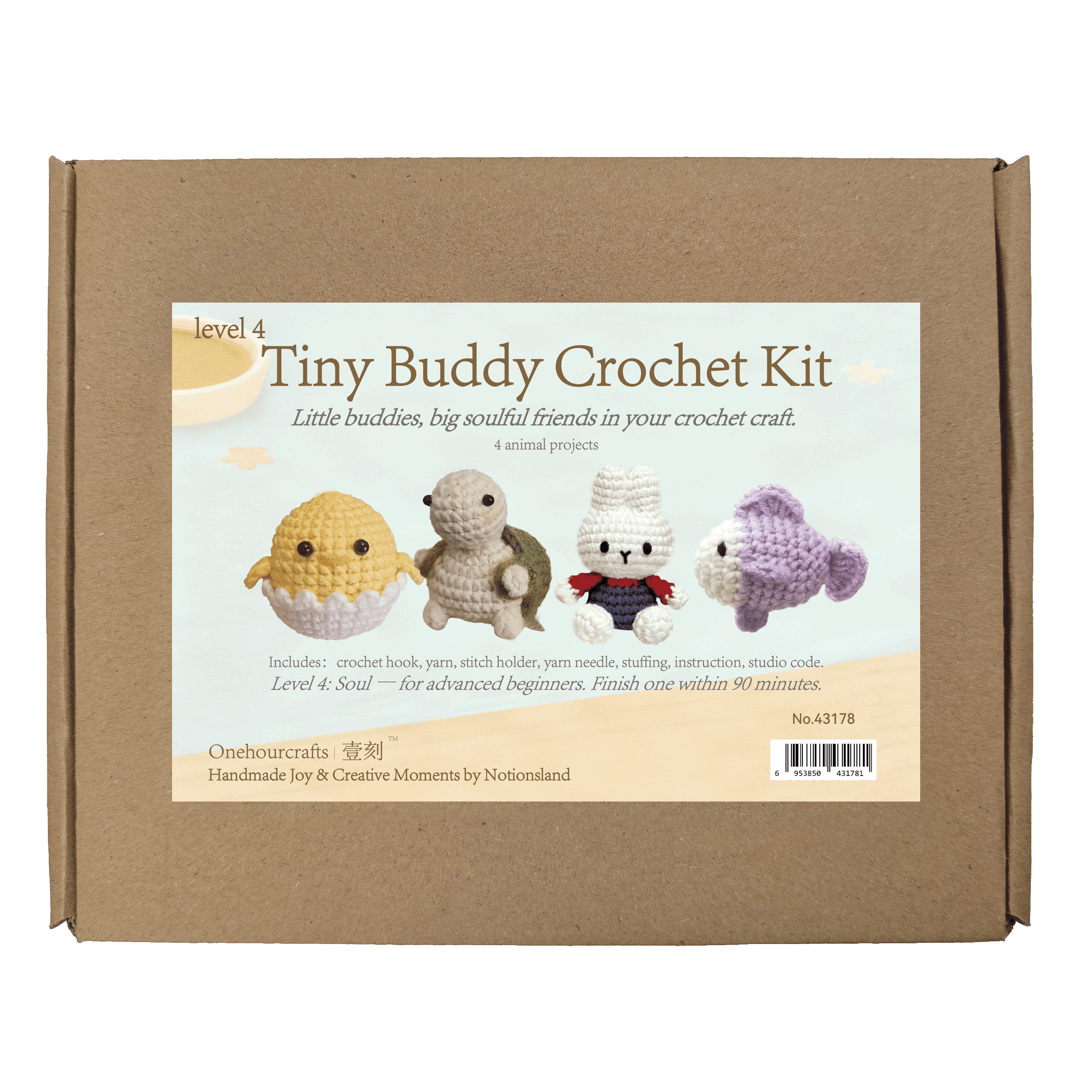 N.º 43178 - Kit de ganchillo de nivel 4 al por mayor para pequeños proyectos de amigurumi