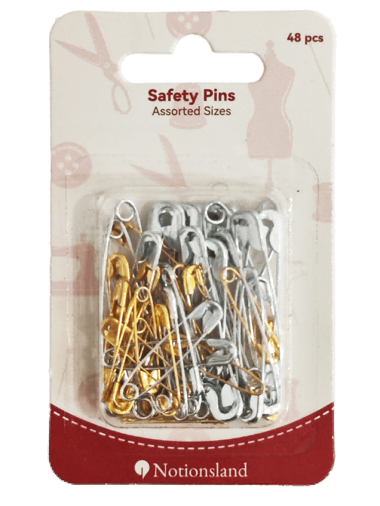 Épingles de sûreté de tailles assorties, paquet de 48 pièces