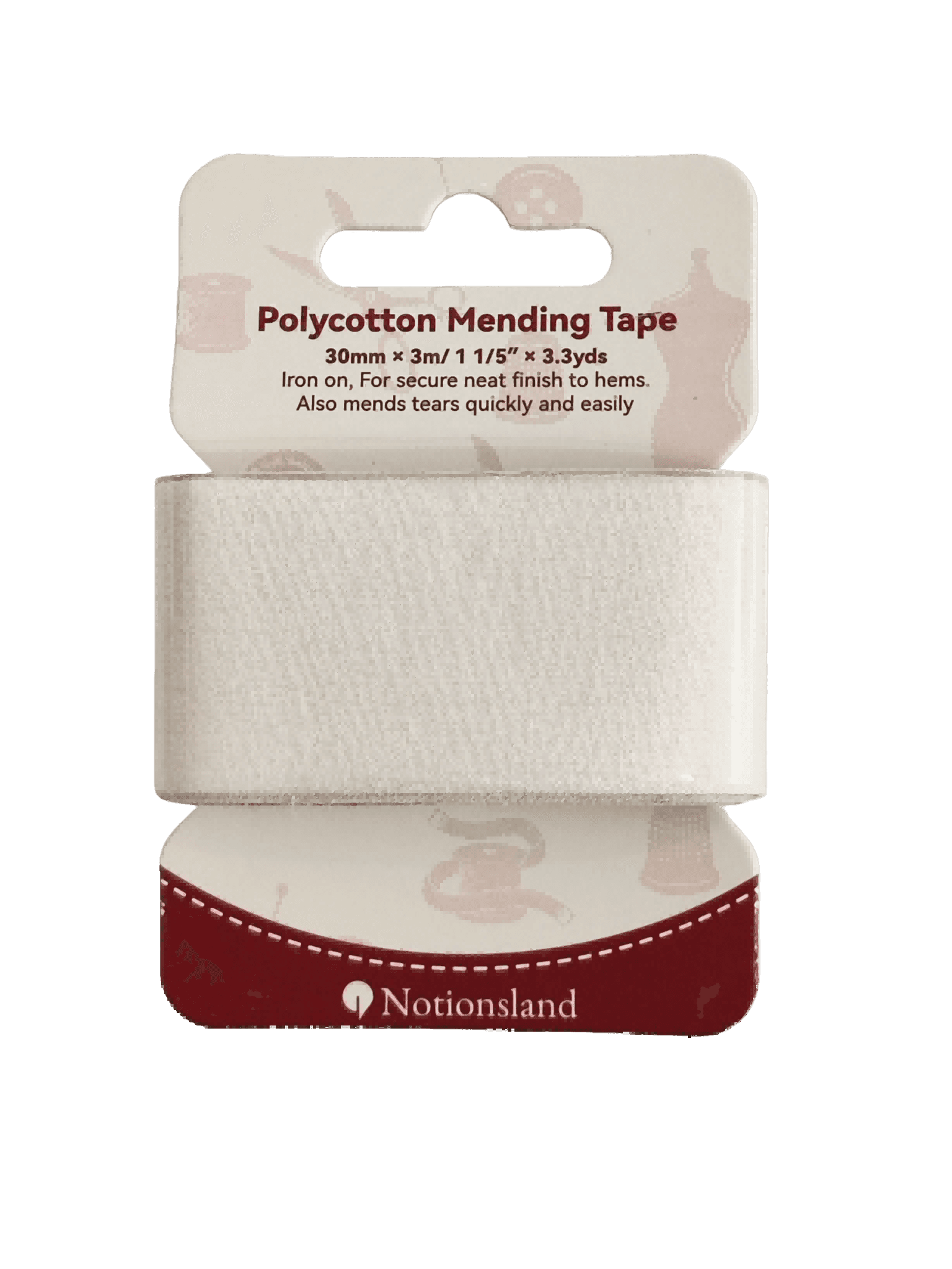Cinta termoadhesiva beige N21189 para ropa interior, ideal para arreglos de dobladillos.