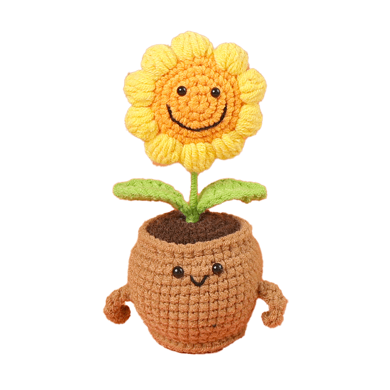 N28583-Big Crochet Potted Plant Wholesale for Handmade Decor