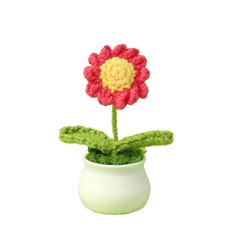 かぎ針編みのミニ鉢植え植物(卸売、小売・ギフト向け)