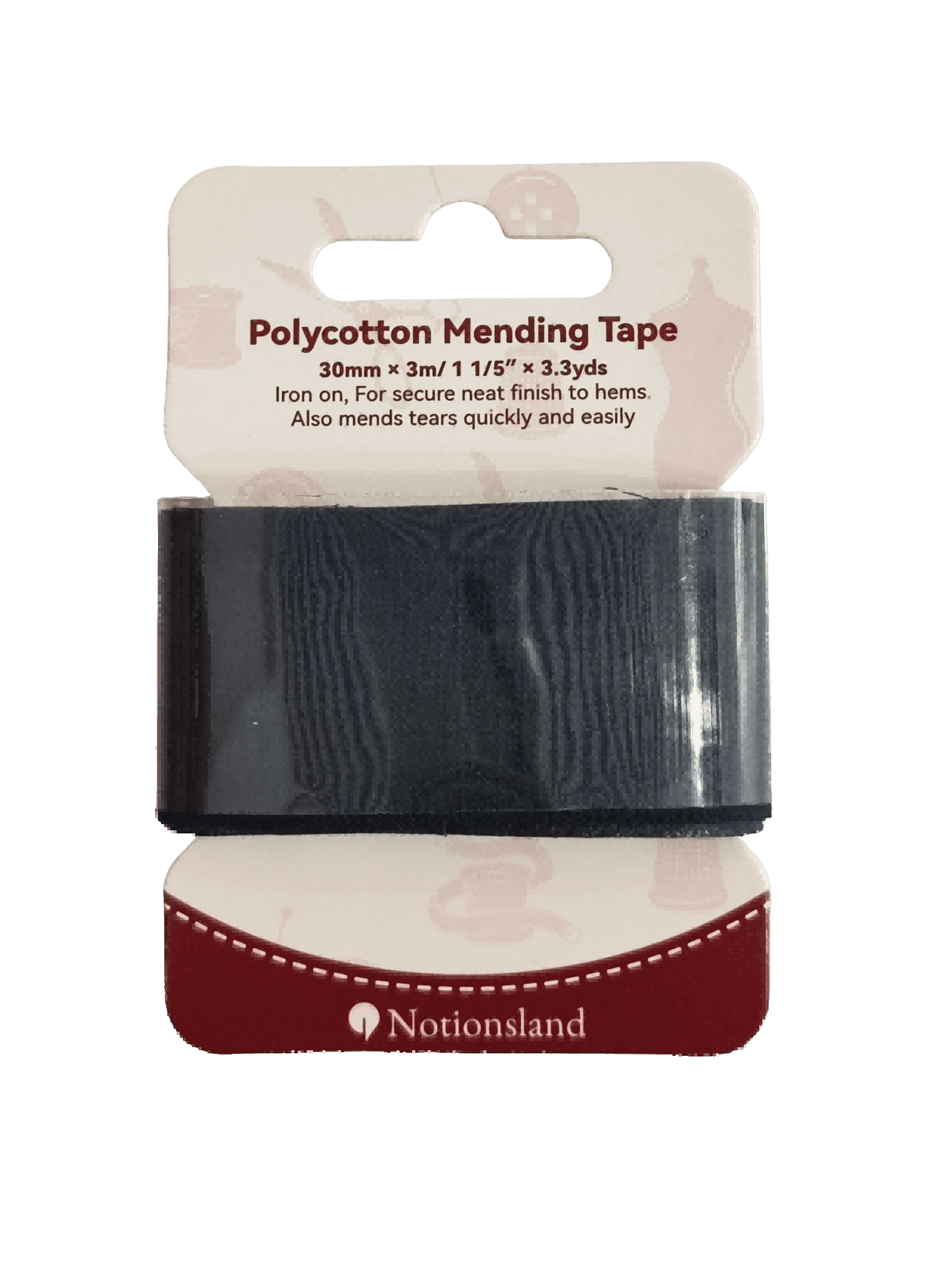 N21190-Self-Adhesive Fabric Repair Squares (The "Invisible" Fix) Iron-On Polycotton Mending Tape